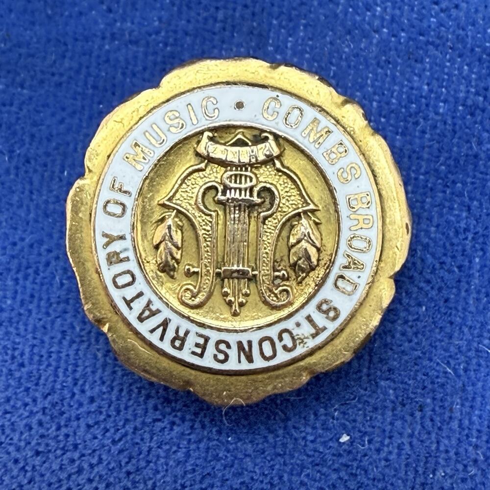 Vintage COMBS BROAD ST CONSERVATORY OF MUSIC College Pin Antique